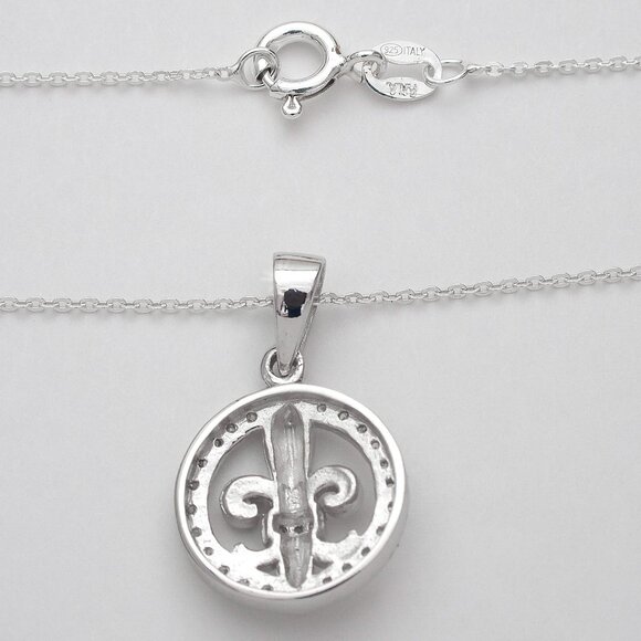 Fleur de Lis 925 Sterling Silver Pendant, Sophisticated Pendant Heritage - Picture 5 of 6